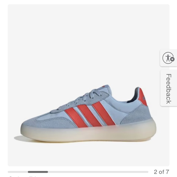 adidas Shoes - Adidas Light Blue and Red Casual Sneakers